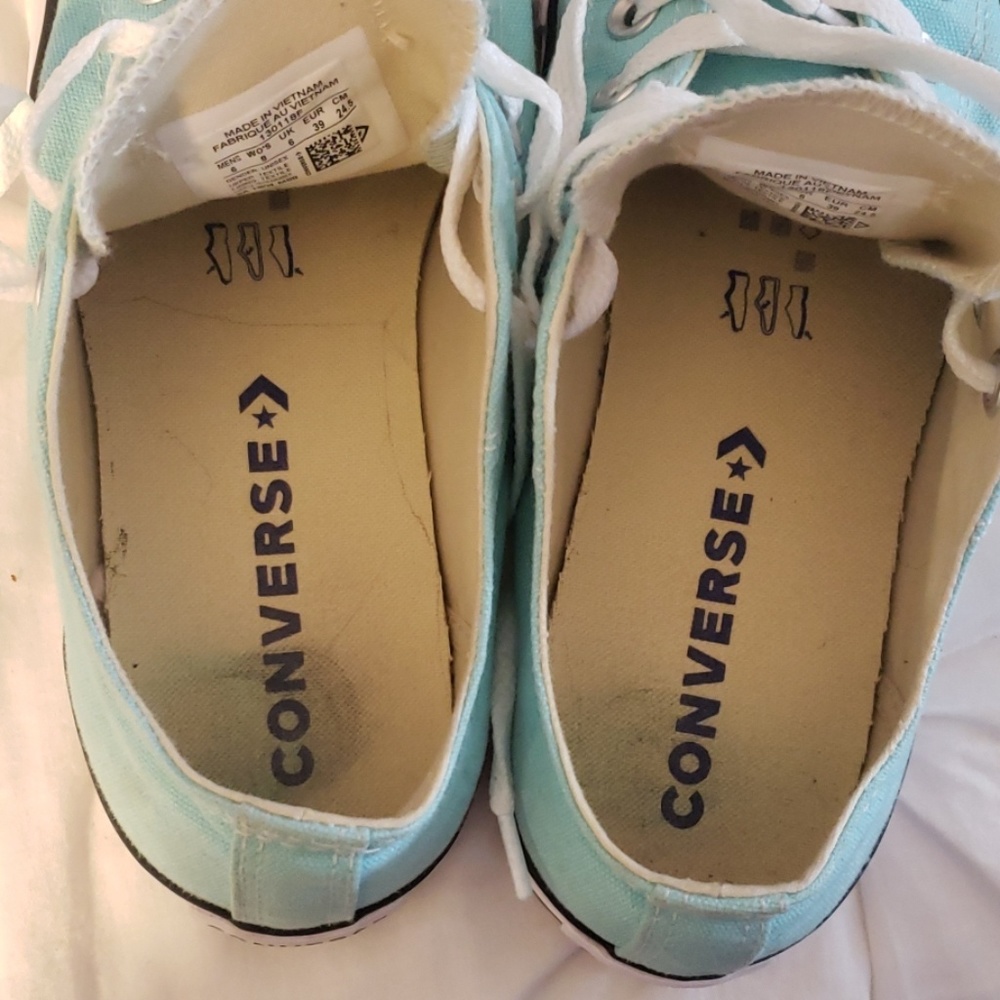Excellent Used Condition Mint Green Converse Shoes - image 7